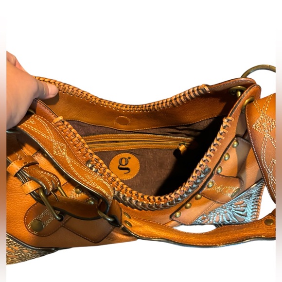 NWT-Cole Haan G Series Leather Western Style purse-perfect for country concerts! - Picture 4 of 9